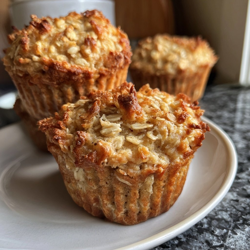 Healthy Banana Oat Muffins