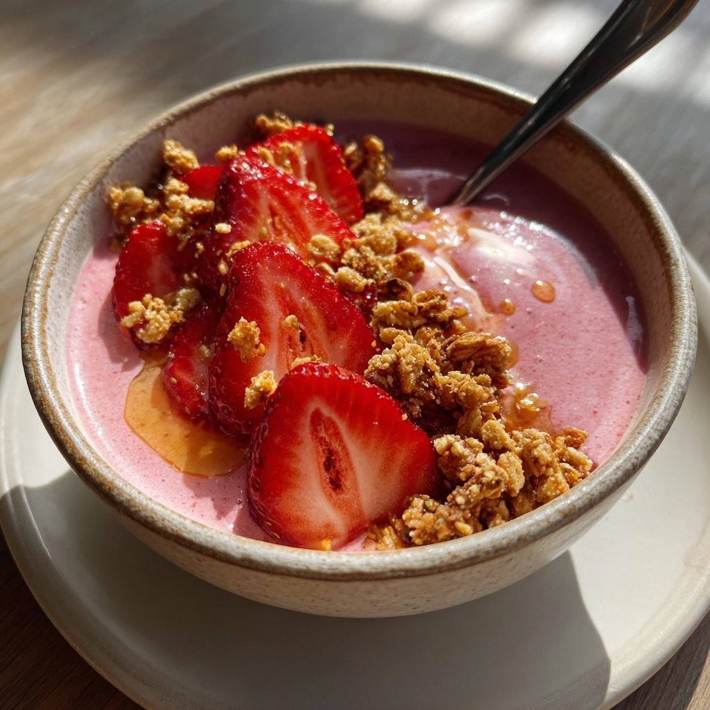 Fresh Strawberry Smoothie Bowl
