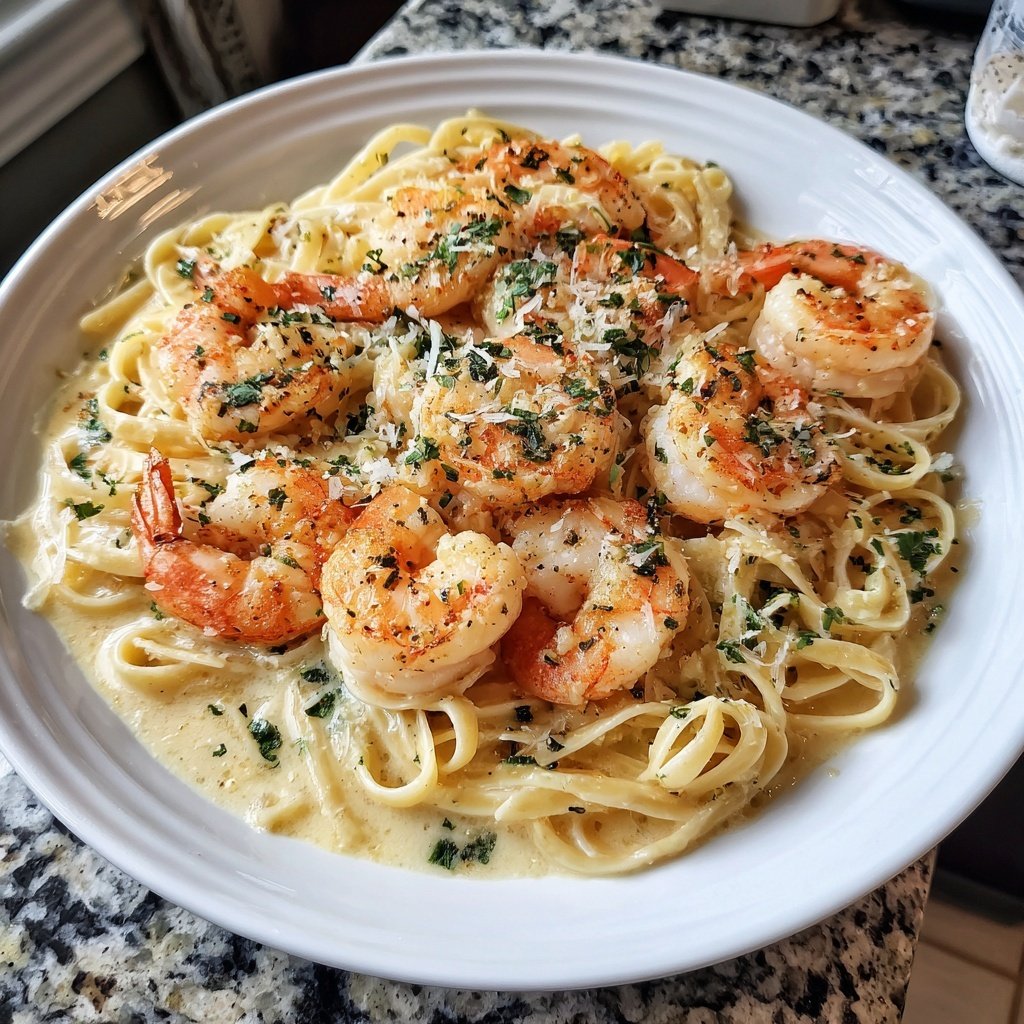 Creamy Lemon Shrimp Pasta