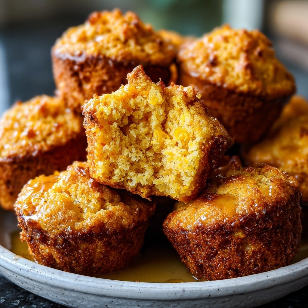 Southern-Style Honey Butter Cornbread Poppers 🌽✨ - Savory Splash
